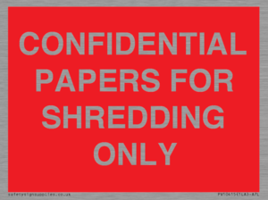 CONFIDENTIAL PAPERS FOR SHREDDING ONLY